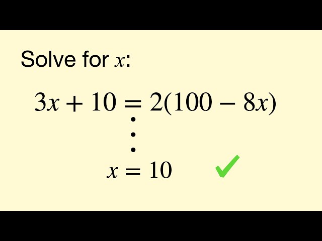 Solving Equations - Brackets and Unknowns on both sides