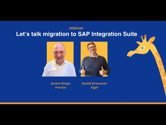 Let's talk migration to SAP Integration Suite with Jeroen Knops from Proclus