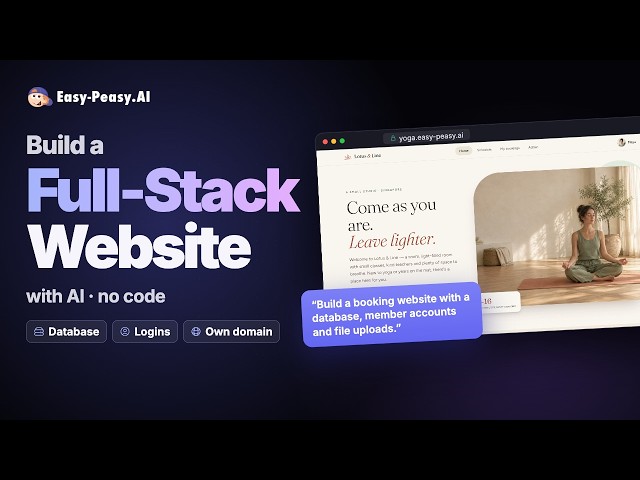 How to Build a Full-Stack Website with Marky Agent (Database, Logins, Custom Domain)