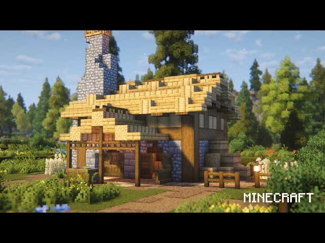 Minecraft Easy StarterFarmhouse Tutorial | Survival | Step-by-step tutorial | Easy starter base