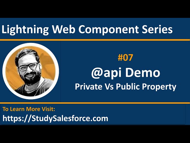 07 LWC | Use @api Decorator | Private Vs Public Property in Lightning Web Component | LWC Training