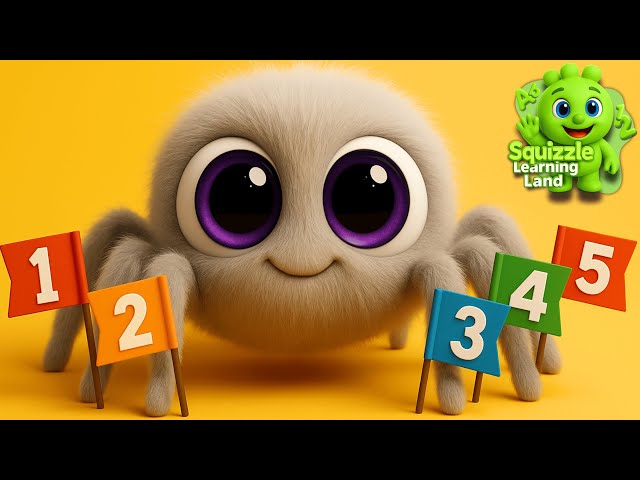 Itsy Bitsy Spider (Learning numbers 1-5) - Kids Educational Song