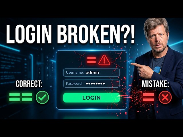 One tiny Python mistake can break your login system. 😳
