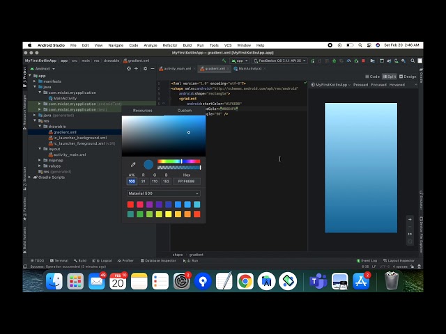 Kotlin Android Tutorial | Learn How to Apply Gradient Background in One Minute
