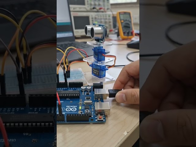 Arduino Radar System #iot #aduio #project
