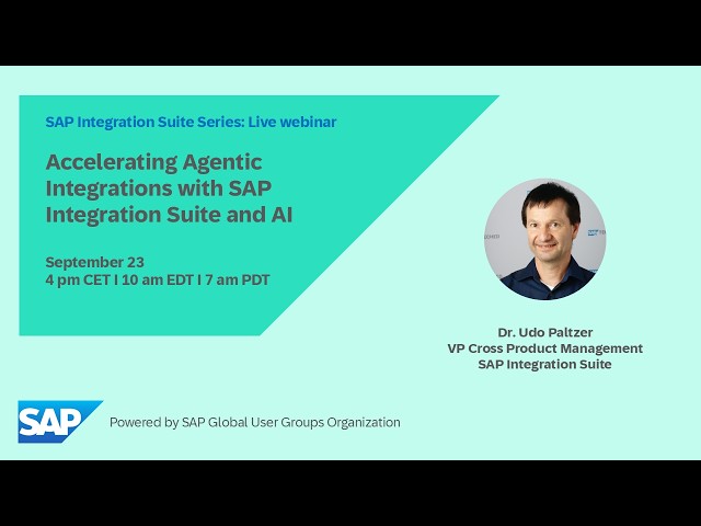 ✨Accelerating Agentic Integrations with SAP Integration Suite and AI