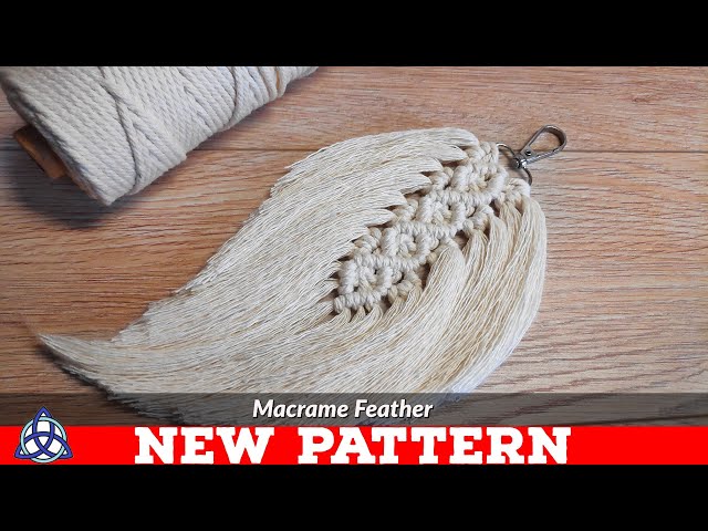 DIY Macrame Feathers Tutorial | NEW PATTERN | Keychain | Wall Hanging