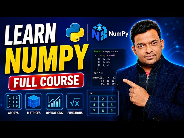 NumPy Tutorial for Beginners in English | Complete Python NumPy Course