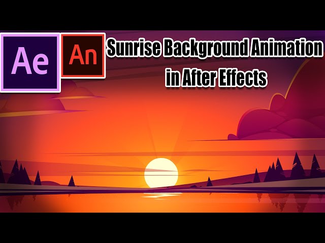 After Effects Tutorial | Sunrise Background Animation tutorial | Easy Basic Tutorials