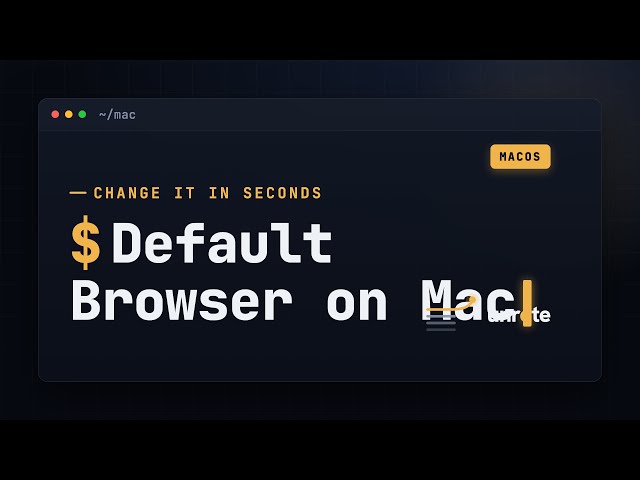 How to change the default web browser on Macbook