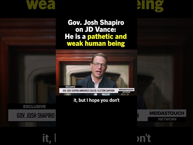 Gov. Shapiro: JD Vance is pathetic, weak, and absolutely wrong