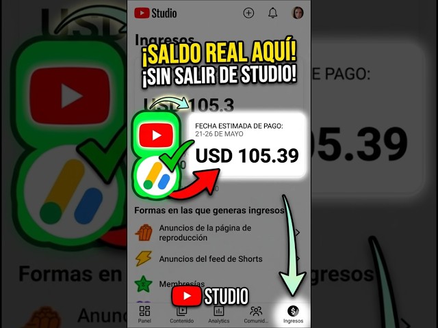 YouTube displays your AdSense payments in YouTube Studio #googleadsense #youtubestudio