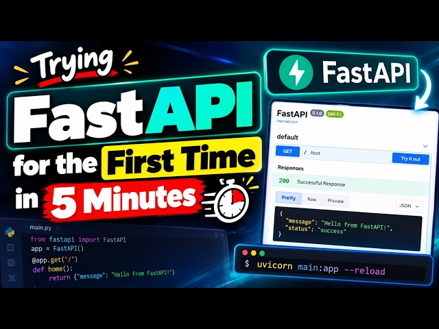 Trying FastAPI for the First Time in 5 Minutes || Beginners Tutorial