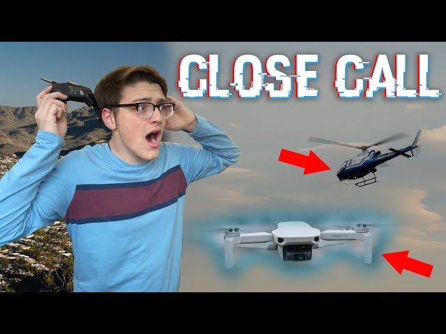 CLOSE Drone Escape From Helicopter Encounter || MAVIC MINI FOOTAGE/MONTAGE