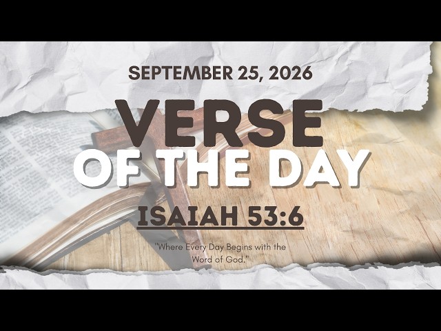 Verse of the Day | Isaiah 53:6 [September 25, 2026]
