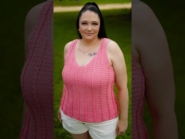 Make a tank top w/ me #crochet #summer #top #boho #tanktop #sizeinclusive #pattern #beautifulpattern