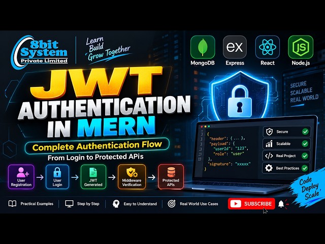 JWT Authentication in MERN Stack Explained | Complete Auth Flow with React,Node.js,Express & MongoDB