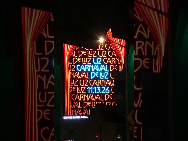 U2 Carnaval De Luz 11-13-26 Billboard Sunset Blvd Los Angeles California September 26, 2026