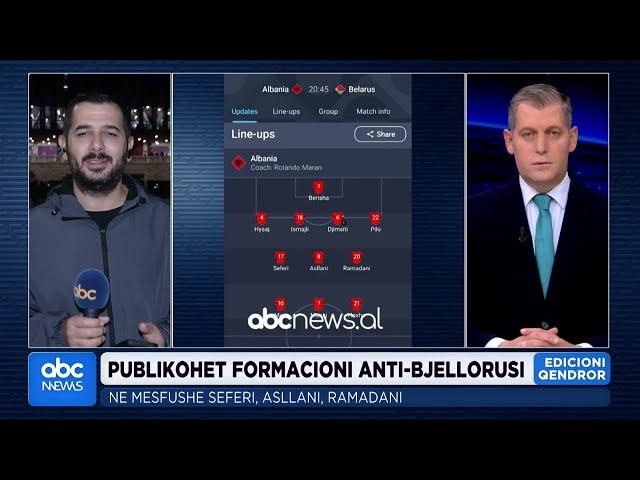 Publikohet formacioni anti-Bjellorusi/ Maran luan me 4-3-3, Berisha titullar në portë