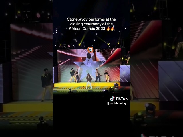 stonebwoy performance at the All African games closing ceremony