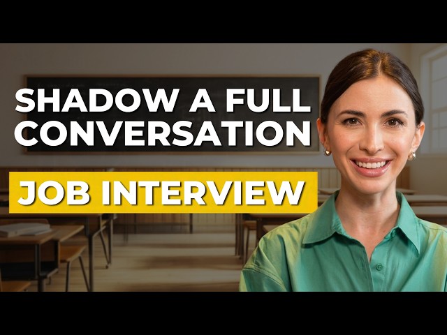 Shadowing English Speaking Practice: Job interview in English