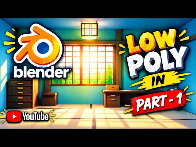 I Built a Low Poly Room in Blender Part-1