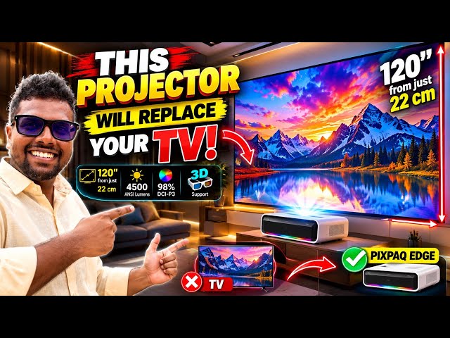 Who Needs a TV Anymore? 😱 This Projector Is All You Need! | PIXPAQ Edge Triple Laser Ultra short ...