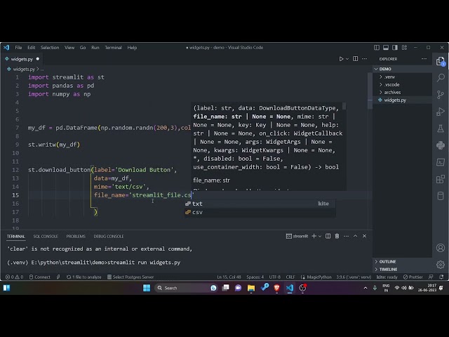 Detailed Explanation of Python Streamlit Input  widgets
