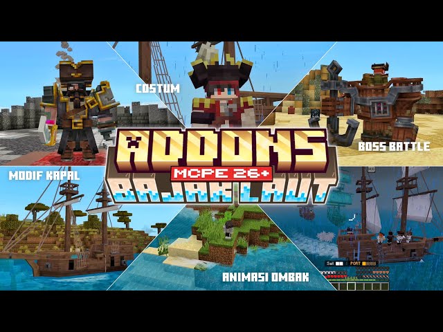 KEREN! ADDONS BAJAK LAUT GRATIS TERBARU! ✨ MCPE 1.26✨ | Minecraft Bedrock 