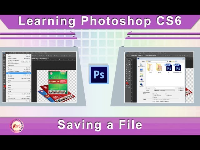 Learning Photoshop CS6: Saving A File