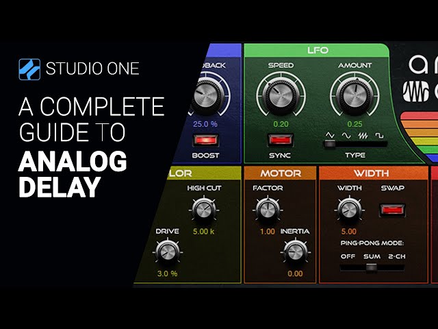 A guide to the Studio One ANALOG DELAY - complete walkthrough tutorial