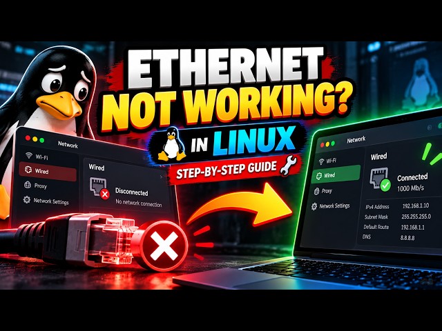 How to Fix Ethernet Not Working in Linux | Step-by-Step Guide 🔧🐧