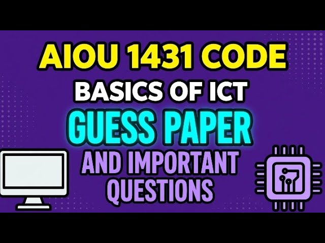 Aiou 1431 Guess Paper| Aiou 1431 Guess Paper 2026| Aiou 1431 Important Questions| Aiou 5403 Guess