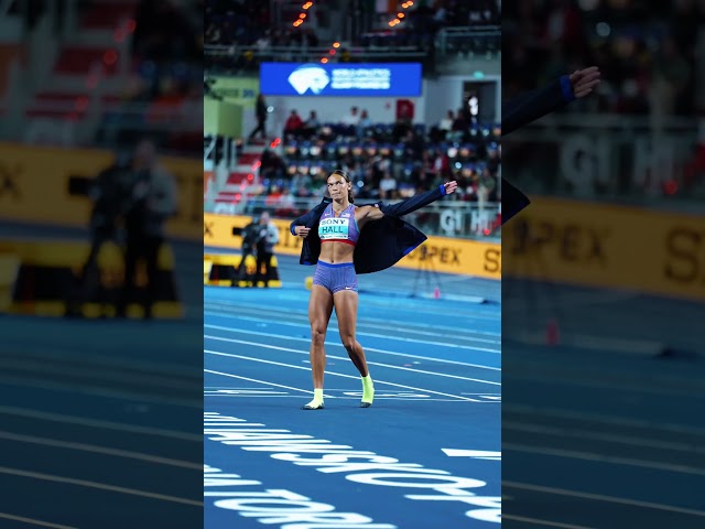 Anna Hall takes pentathlon silver on her #WorldIndoorChamps debut ⚡