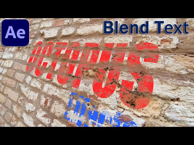 How to blend text or texture in After Effects #oe335
