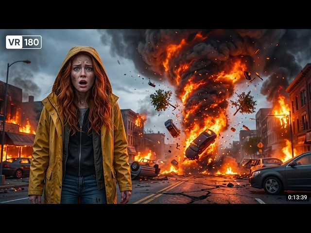 VR 180 You Can't Escape the Fire Tornado... Then the Tsunami Comes