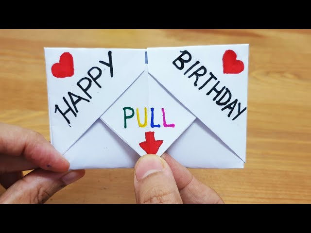 How to make an easy pull card | birthday card | diy | easy cards for kids