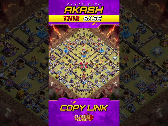 Only 1 Star TH18 War Base Anti 2 Star Anti Super Archer Anti Ruin Witch Clash of Clans 🔥