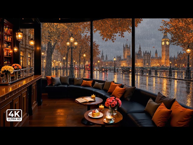 Soft Morning Jazz at Autumn Coffee Shop Ambience 🍂Smooth Piano Jazz Music for Working