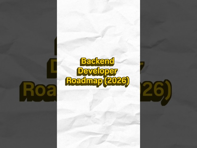 Backend Developer Roadmap...🚀#roadmap #backenddeveloper
