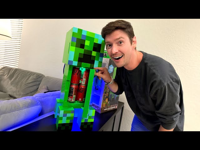 Minecraft Creeper Mini Fridge Review! | The Giz Wiz
