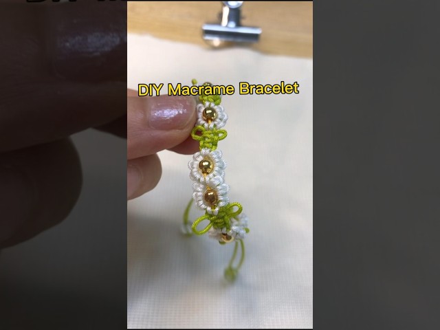 Easy Jasmine Flower Macrame Bracelet. Beginner Friendly Macrame Tutorial  #diy #claybracelet