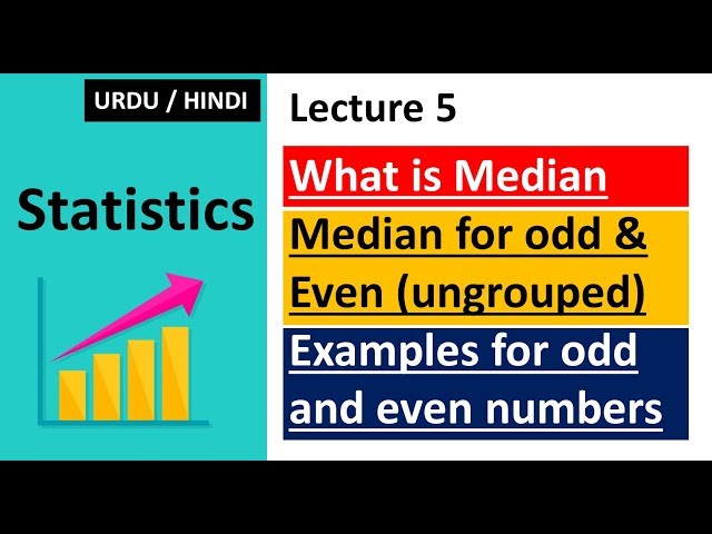 what is median in hindi urdu | median formula for even numbers and odd numbers | median formula lec5