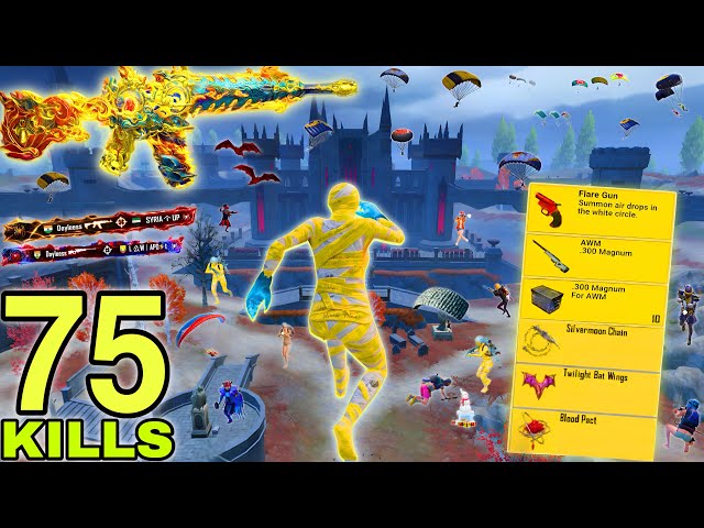 75 Solo KILLS!!😱 IN 2 GAME MY NEW SEASON BEST GAMEPLAY w/ MUMMY SET😍 Pubg Mobile