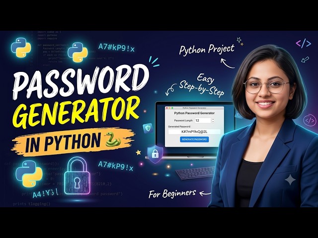How to Make a Password Generator in Python🐍| Python Project for Beginners |Random Password Generator