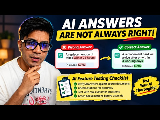 AI Answers Aren’t Always Right! 🚨 How to Test AI Features & Catch Hallucinations