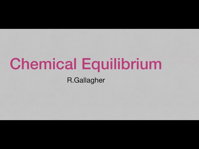 Chemical Equilibrium