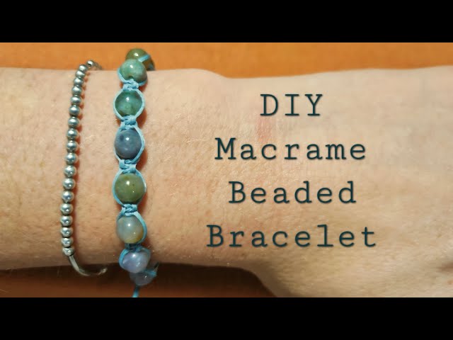 Beaded Macrame Bracelet making tutorial | Easy and quick Macrame Bracelet with beads | DIY Bracelet
