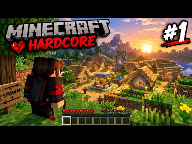 Épisode un Minecraft hardcore, je Spawn dans un village ￼
