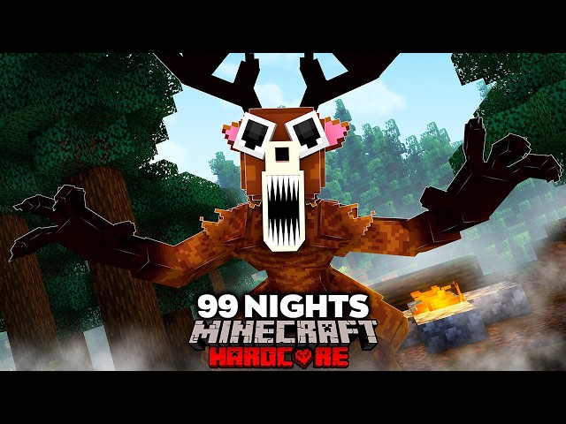 I Survived 99 NIGHTS in EVIL Minecraft FOREST!
